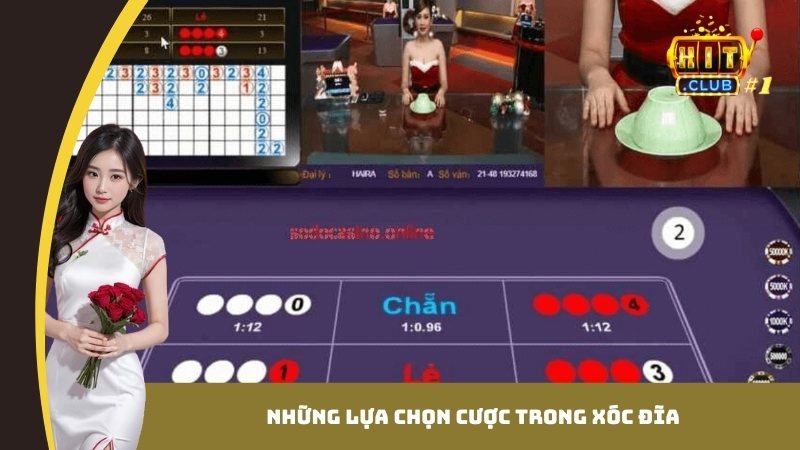 Những lựa chọn cược trong Xóc Đĩa